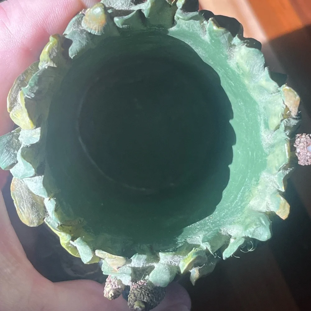 Decorative Bird and Foliage Candle Holder- Nature. Excellent condition.